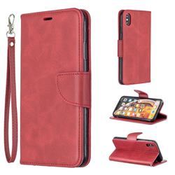 Classic Sheepskin PU Leather Phone Wallet Case for iPhone XS Max (6.5 inch) - Red