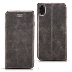 Ultra Slim Retro Simple Magnetic Sucking Leather Flip Cover for iPhone XS Max (6.5 inch) - Starry Sky