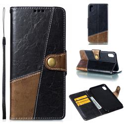 Retro Magnetic Stitching Wallet Flip Cover for iPhone XS Max (6.5 inch) - Dark Gray