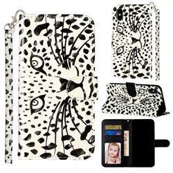 Leopard Panther 3D Leather Phone Holster Wallet Case for iPhone XS Max (6.5 inch)