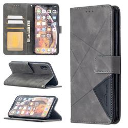 Binfen Color BF05 Prismatic Slim Wallet Flip Cover for iPhone XS Max (6.5 inch) - Gray