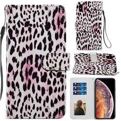Leopard Smooth Leather Phone Wallet Case for iPhone XS Max (6.5 inch)