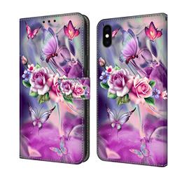 Flower Butterflies Crystal PU Leather Protective Wallet Case Cover for iPhone XS Max (6.5 inch)