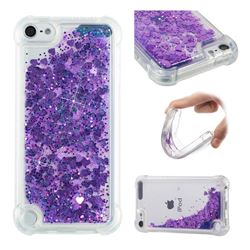 Dynamic Liquid Glitter Sand Quicksand Star TPU Case for iPod Touch 5 6 - Purple