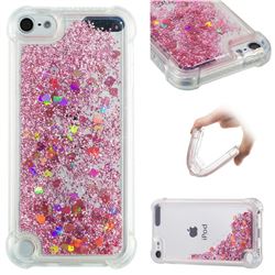 Dynamic Liquid Glitter Sand Quicksand Star TPU Case for iPod Touch 5 6 - Diamond Rose