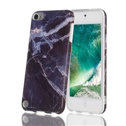 Gray Stone Marble Clear Bumper Glossy Rubber Silicone Phone Case for iPod Touch 5 6