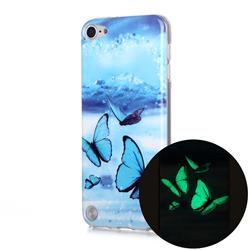 Flying Butterflies Noctilucent Soft TPU Back Cover for iPod Touch 5 6