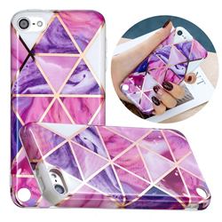 Purple Dream Triangle Painted Marble Electroplating Protective Case for iPod Touch 5 6