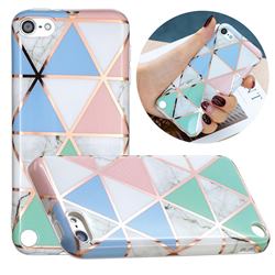 Fresh Triangle Painted Marble Electroplating Protective Case for iPod Touch 5 6