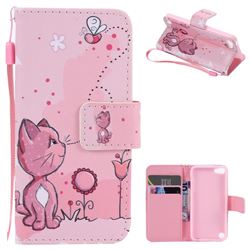 Cats and Bees PU Leather Wallet Case for iPod Touch 5 6