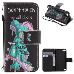 One Eye Mice PU Leather Wallet Case for iPod Touch 5 6