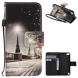 City Night View PU Leather Wallet Case for iPod Touch 5 6